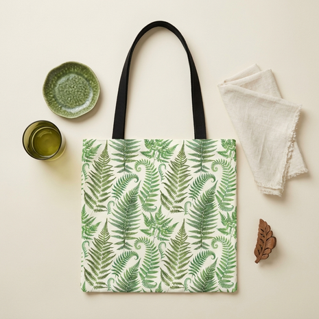 Ferns and Cream - Tote Bag