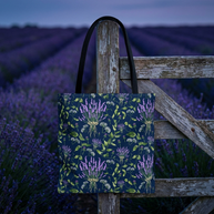 Wildflower Bouquet with Navy - Tote Bag