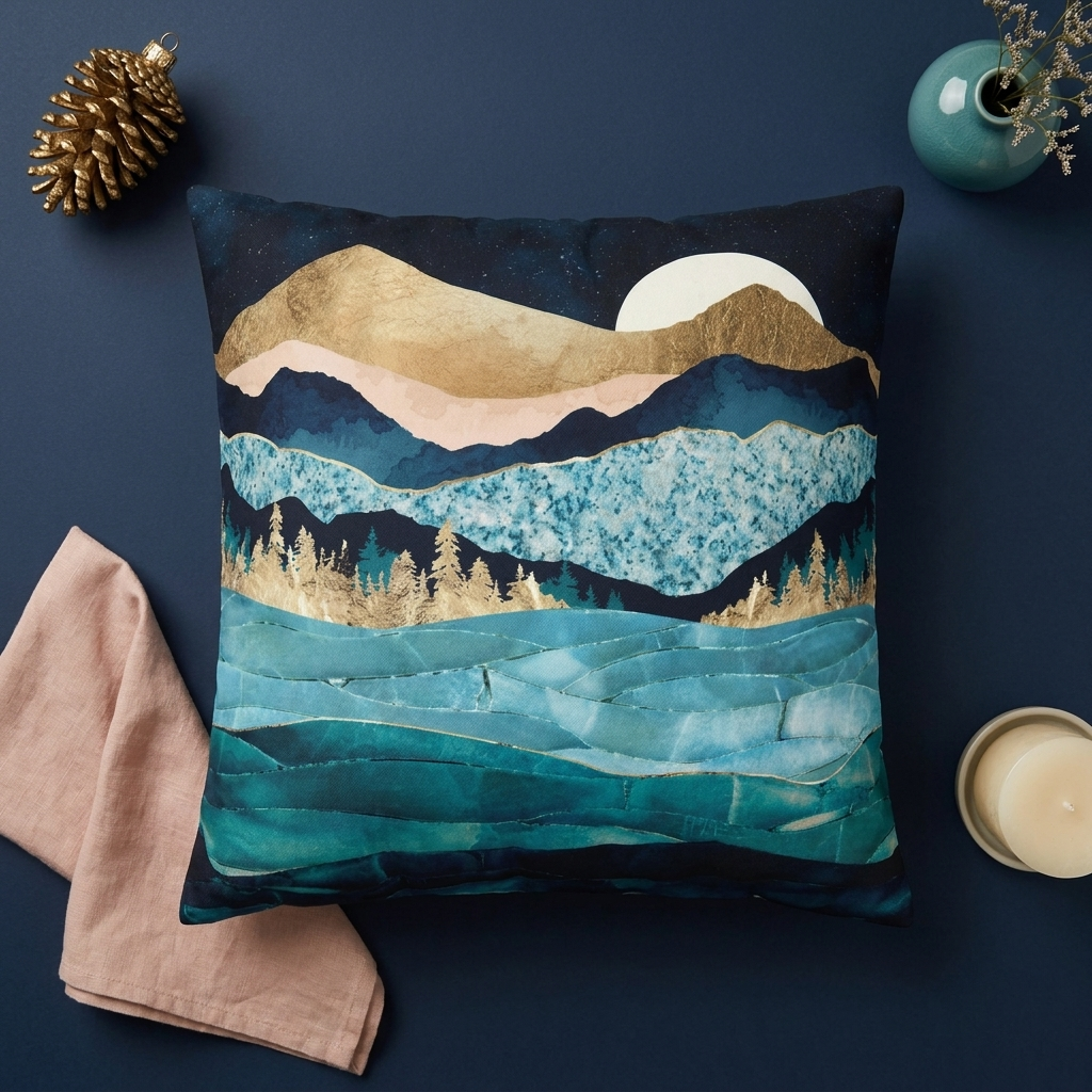 Midnight Ocean - Decorative Pillow Cover