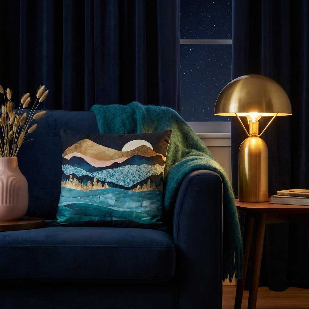Midnight Ocean - Decorative Pillow Cover
