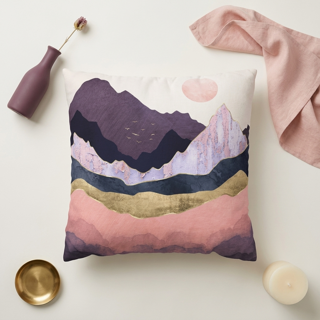 Mauve Mist - Decorative Pillow Cover