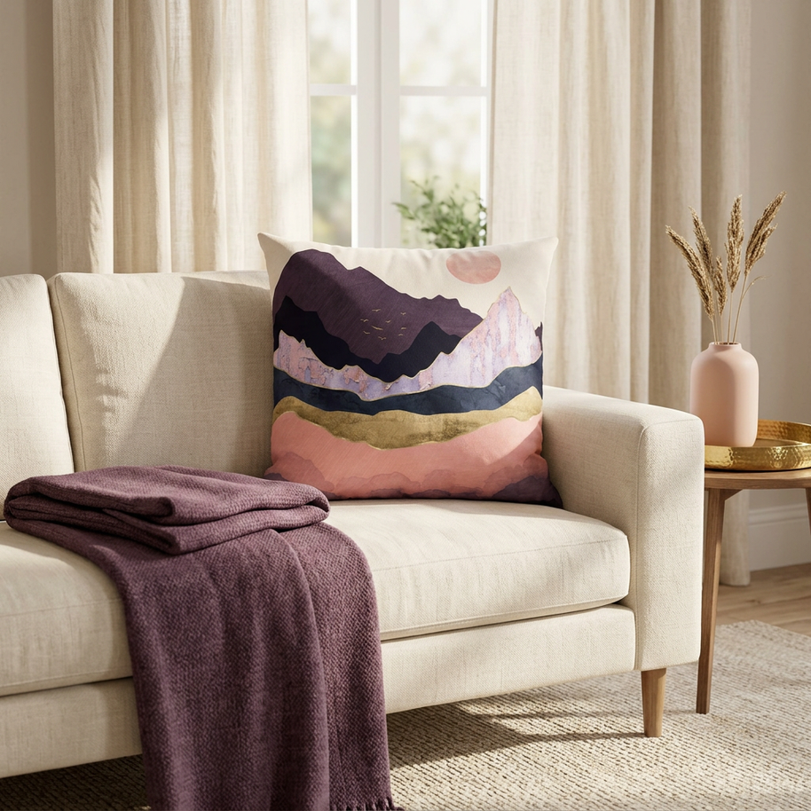 Mauve Mist - Decorative Pillow Cover