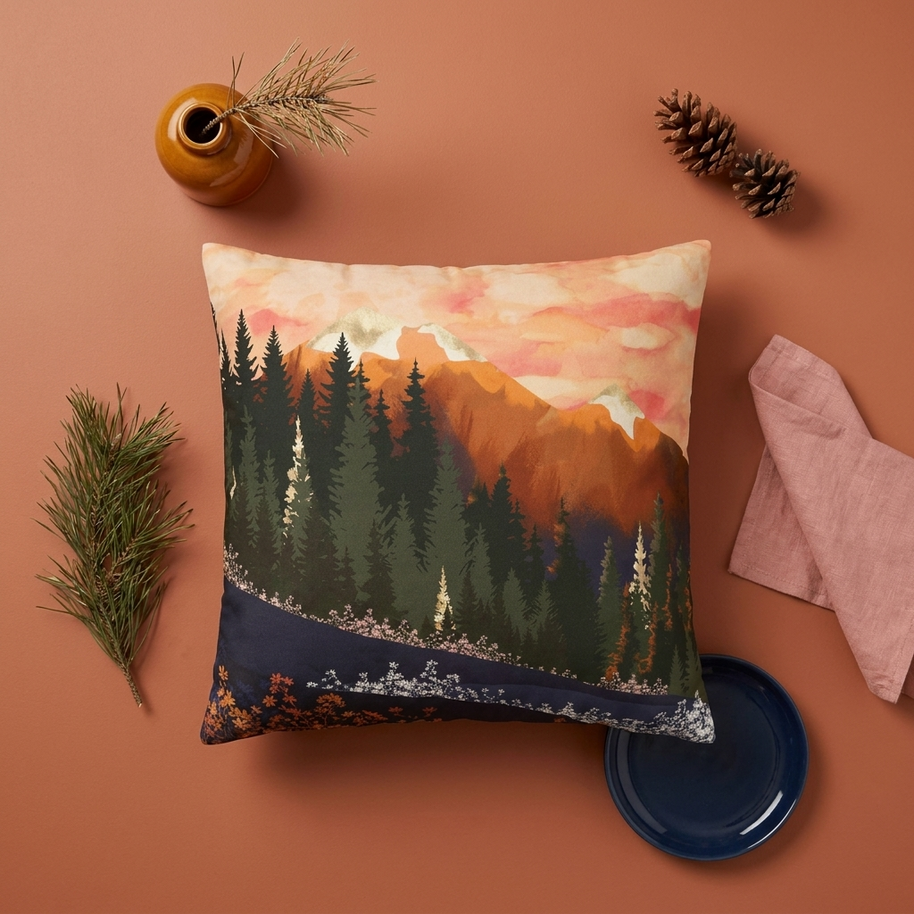 Mountain Dusk - Decorative Pillow Cover
