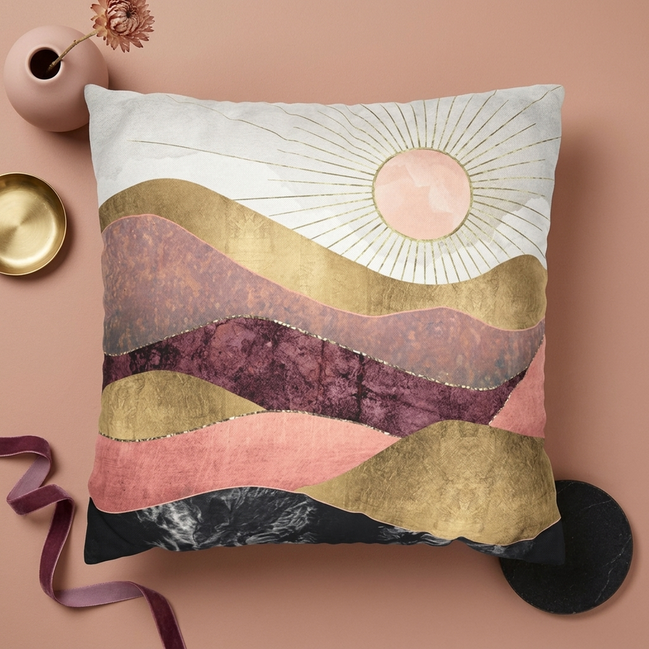 Blush Sun - Decorative Pillow Cover