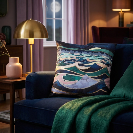 Moonlit Ocean - Decorative Pillow Cover