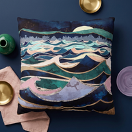 Moonlit Ocean - Decorative Pillow Cover