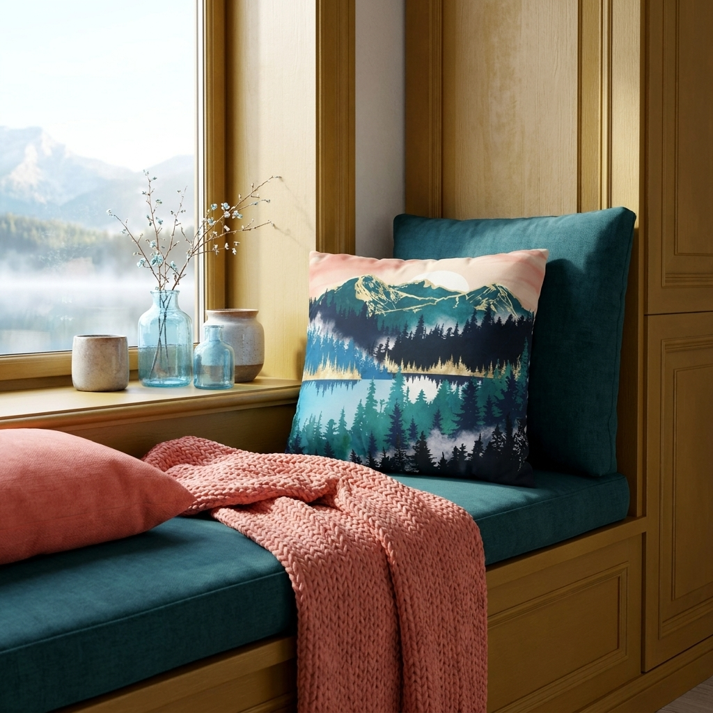 Lake Mist - Decorative Pillow Cover