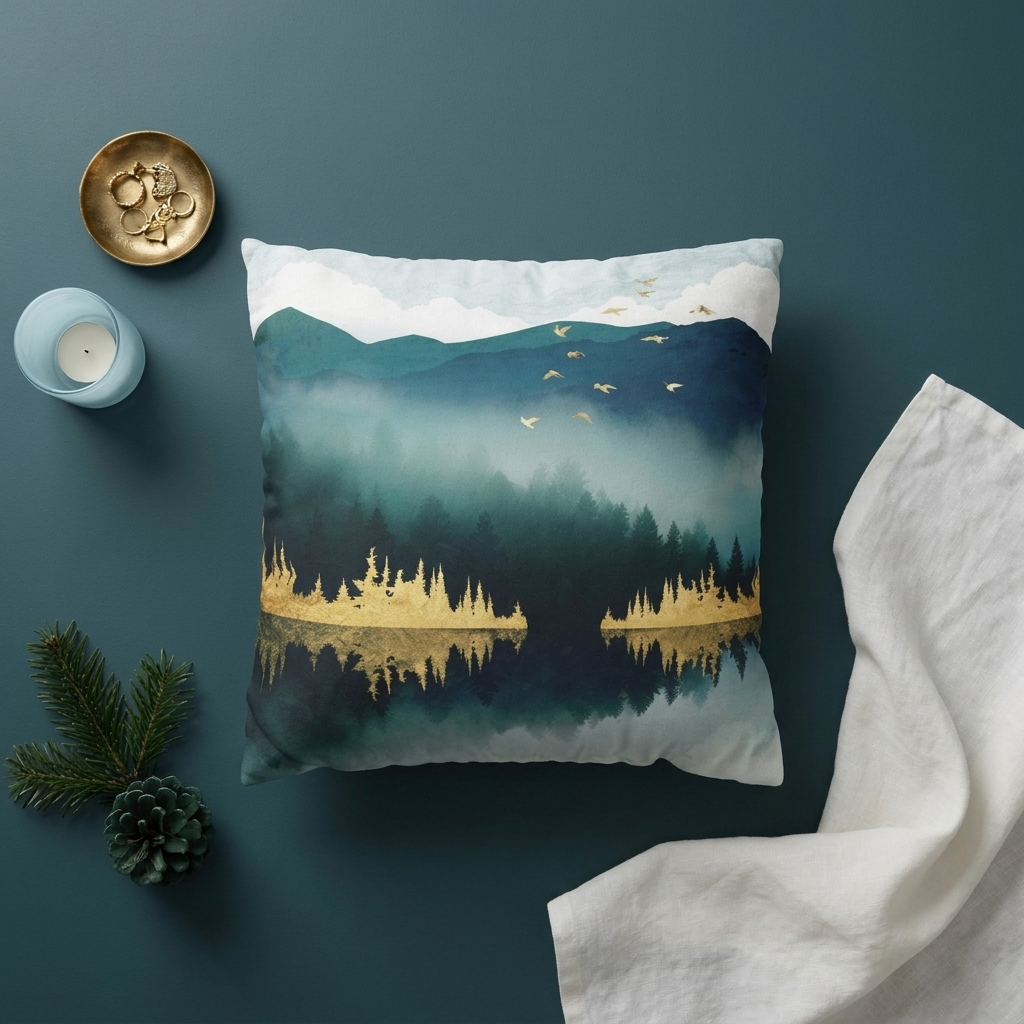 Mist Reflection - Decorative Pillow Cover