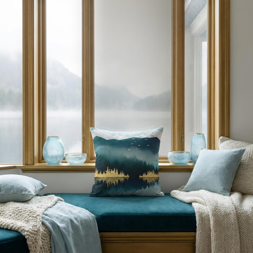 Mist Reflection - Decorative Pillow Cover