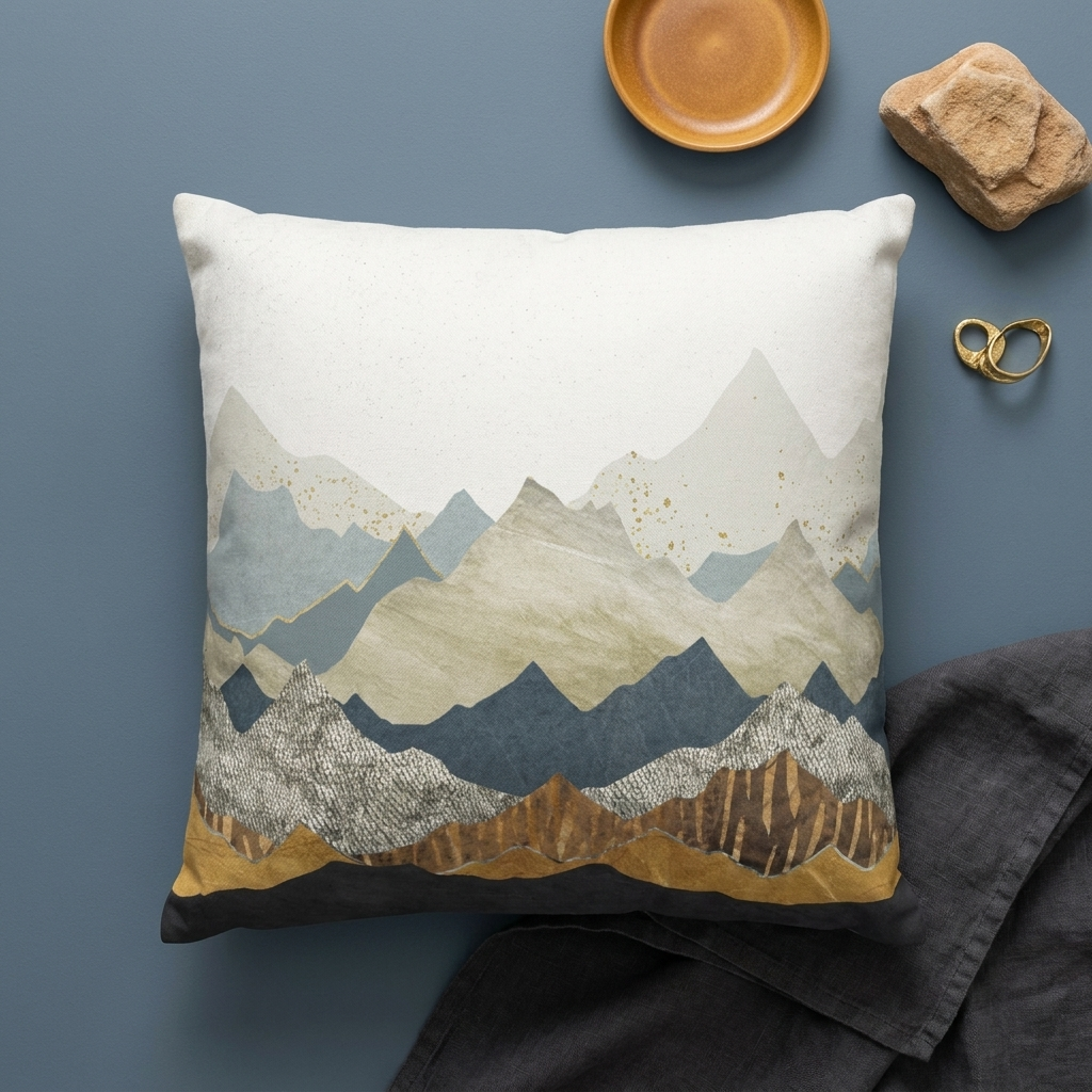 Distant Peaks - Decorative Pillow Cover