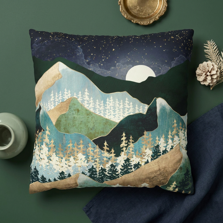 Spring Night Vista - Decorative Pillow Cover