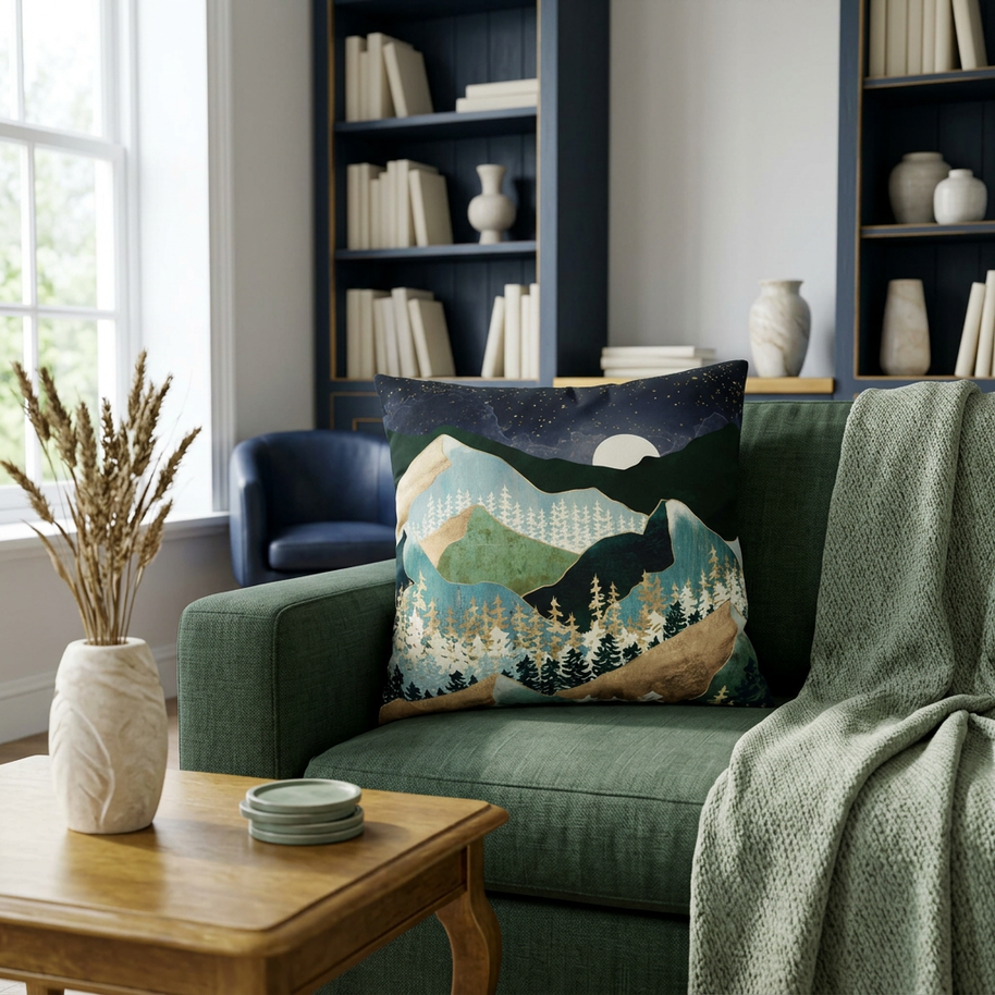 Spring Night Vista - Decorative Pillow Cover