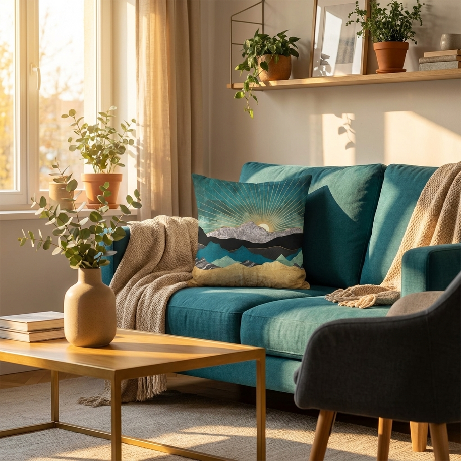 Peacock Vista - Decorative Pillow Cover