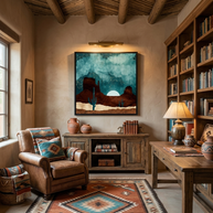 Desert Night - Matte Canvas, Framed (Multi-color)