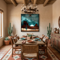 Desert Night - Matte Canvas, Framed (Multi-color)