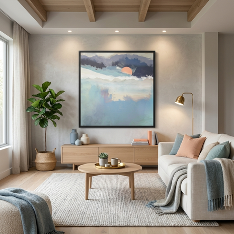 Mountain Dream - Matte Canvas, Framed (Multi-color)