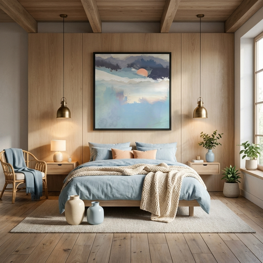 Mountain Dream - Matte Canvas, Framed (Multi-color)
