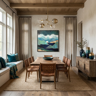 Ocean Clouds - Matte Canvas, Framed (Multi-color)
