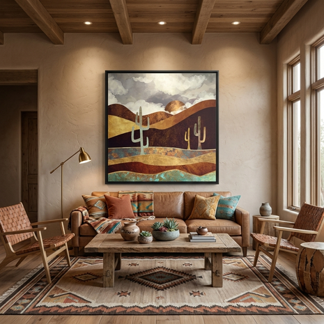 Patina Desert - Matte Canvas, Framed (Multi-color)
