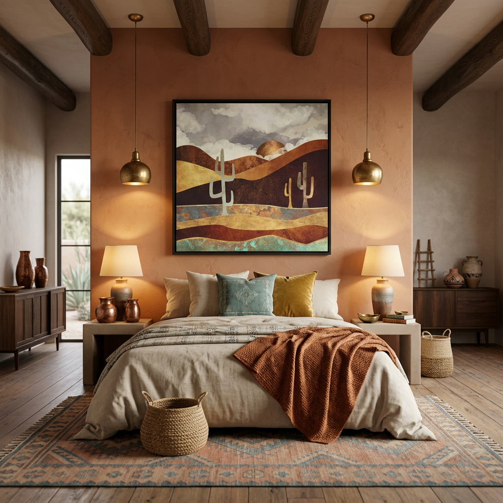 Patina Desert - Matte Canvas, Framed (Multi-color)