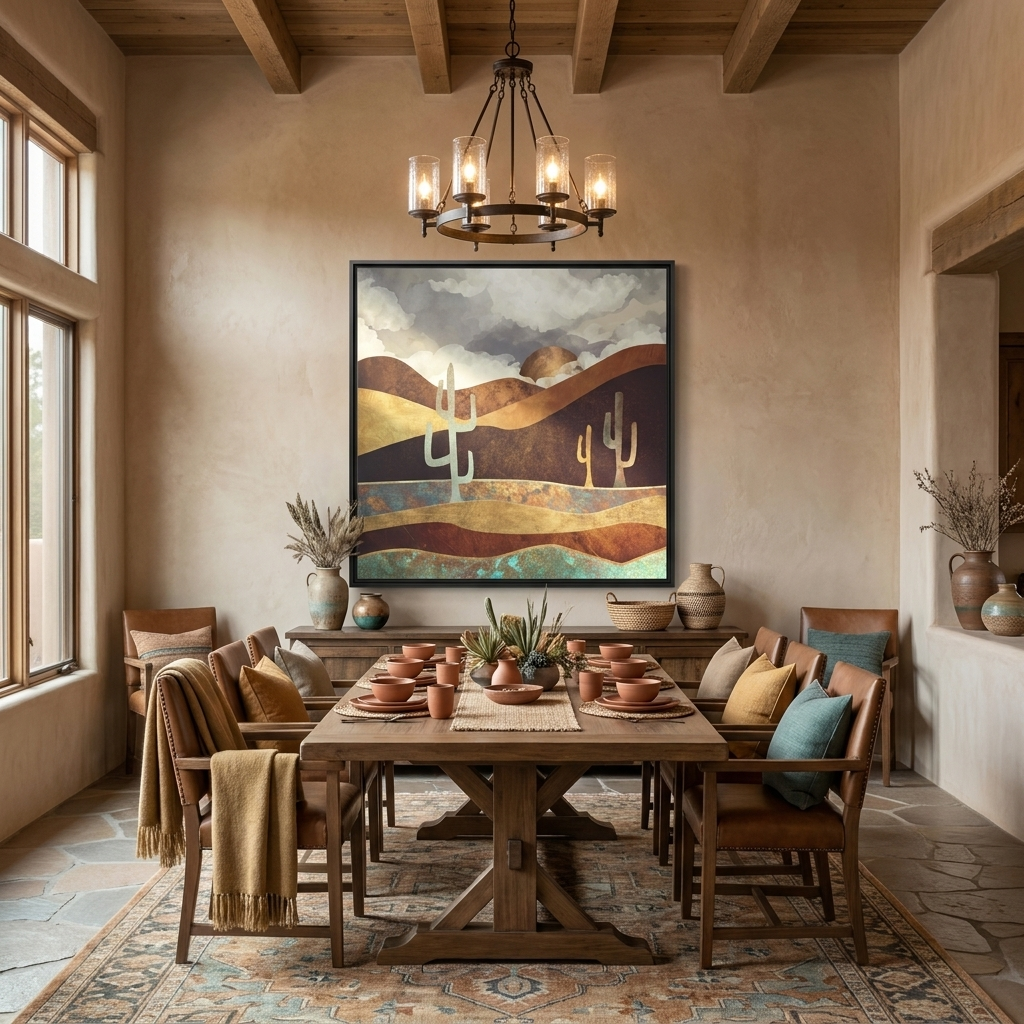Patina Desert - Matte Canvas, Framed (Multi-color)