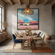 Pink Desert Glow - Matte Canvas, Framed (Multi-color)