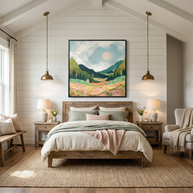 Spring Flower Vista - Matte Canvas, Framed (Multi-color)