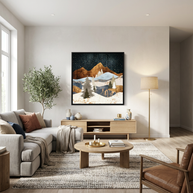 Winter Stars - Matte Canvas, Framed (Multi-color)