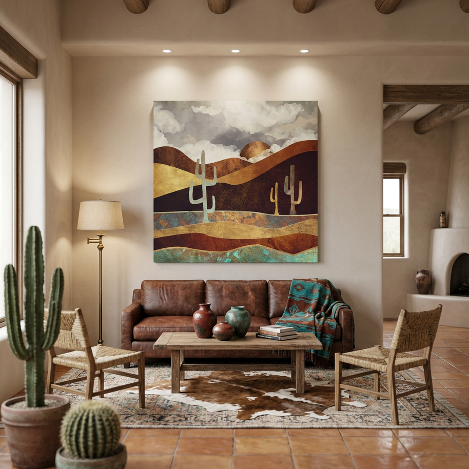 Patina Desert Matte Canvas, Stretched, No Frame