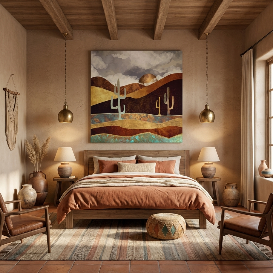 Patina Desert Matte Canvas, Stretched, No Frame