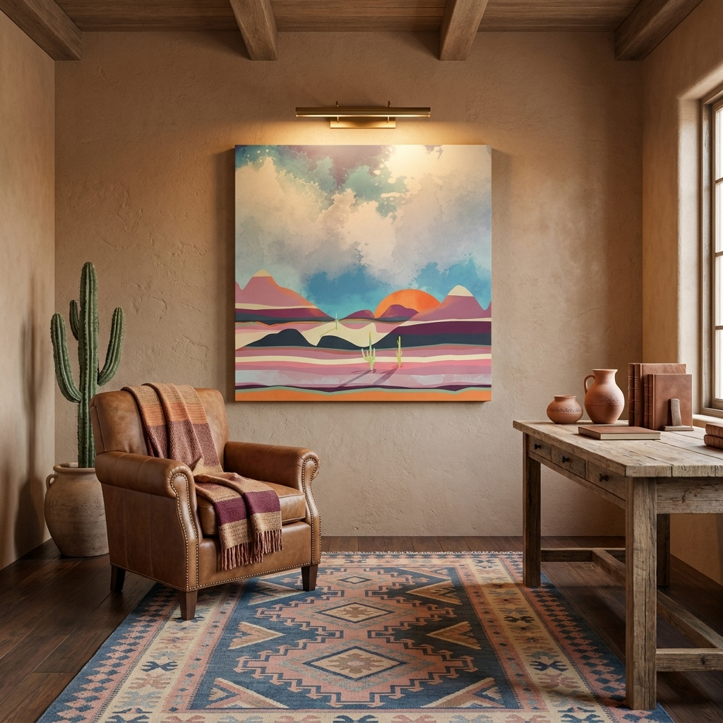 Pink Desert Glow Matte Canvas, Stretched, No Frame