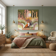 Spring Fox Matte Canvas, Stretched, No Frame