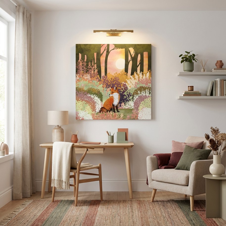 Spring Fox Matte Canvas, Stretched, No Frame