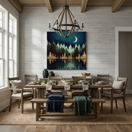 Star Forest Reflection Matte Canvas, Stretched, No Frame