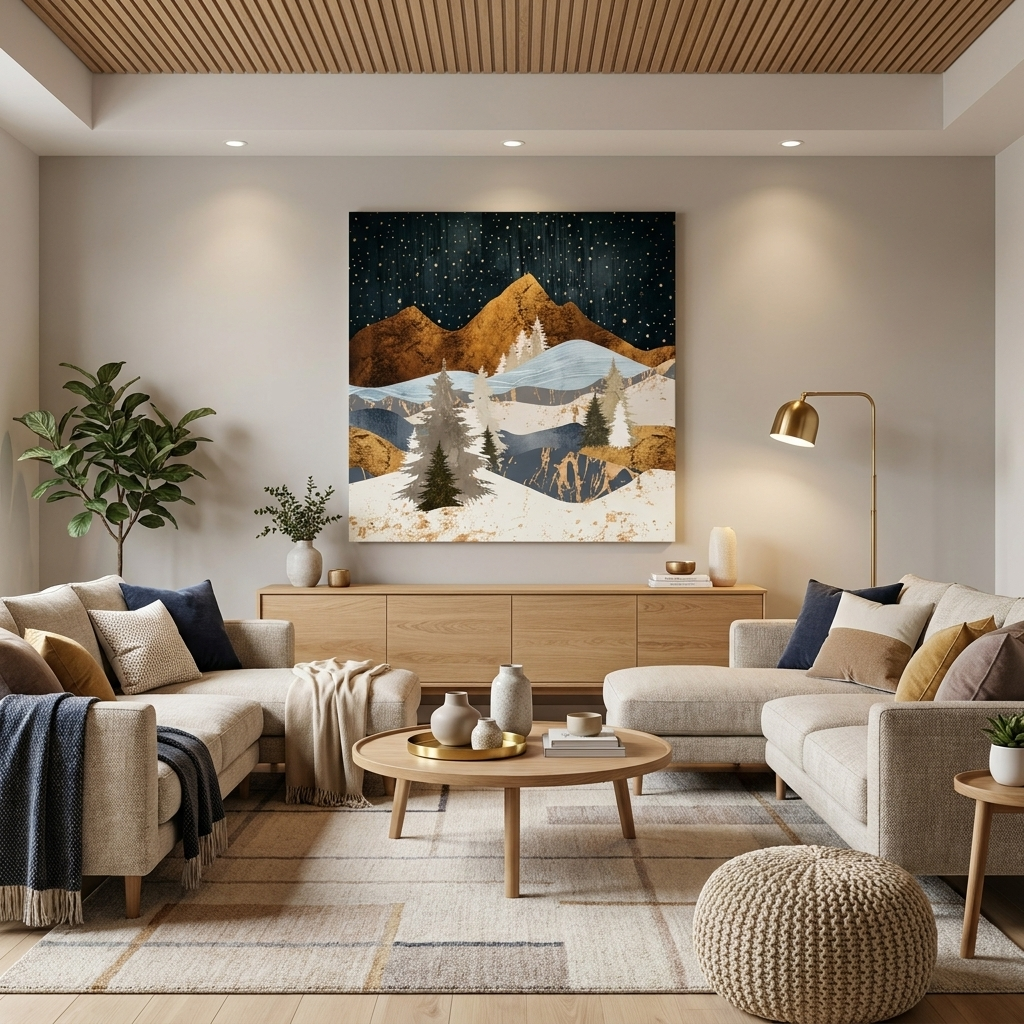 Winter Stars Matte Canvas, Stretched, No Frame