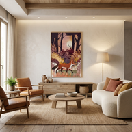 Autumn Fox Forest - Poster Print - No Frame