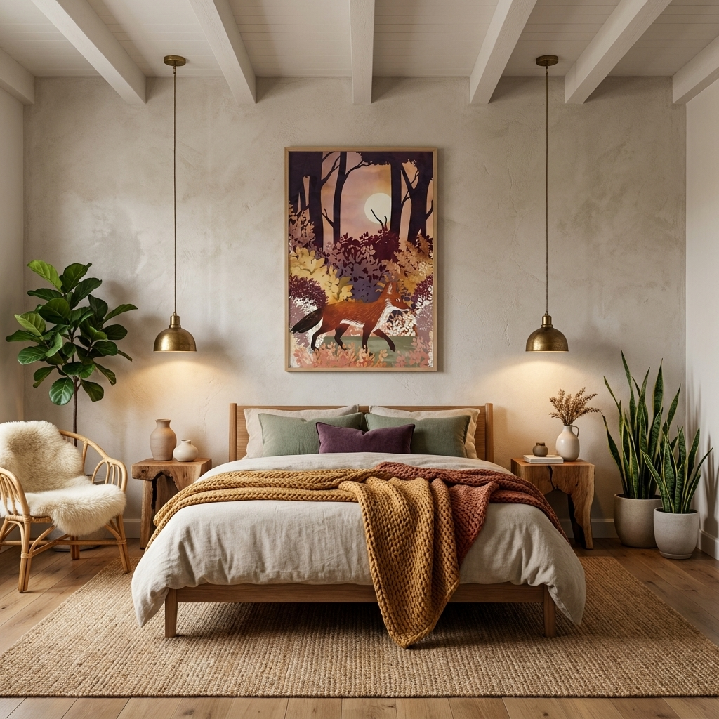Autumn Fox Forest - Poster Print - No Frame