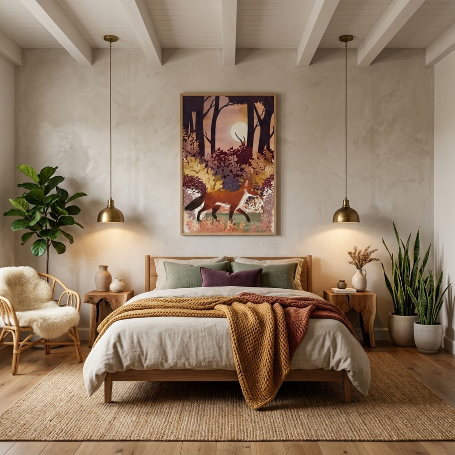 Autumn Fox Forest - Poster Print - No Frame