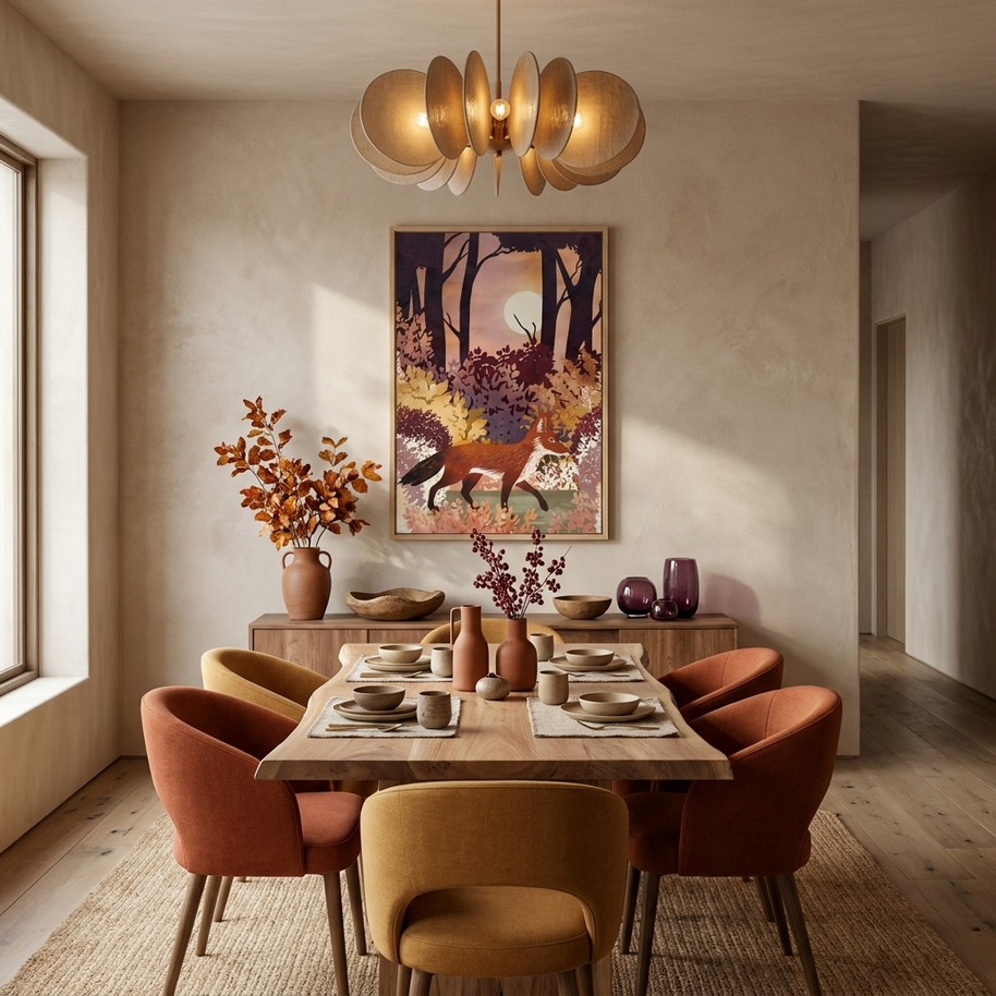 Autumn Fox Forest - Poster Print - No Frame