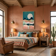 Desert Moon Vista - Poster Print - No Frame