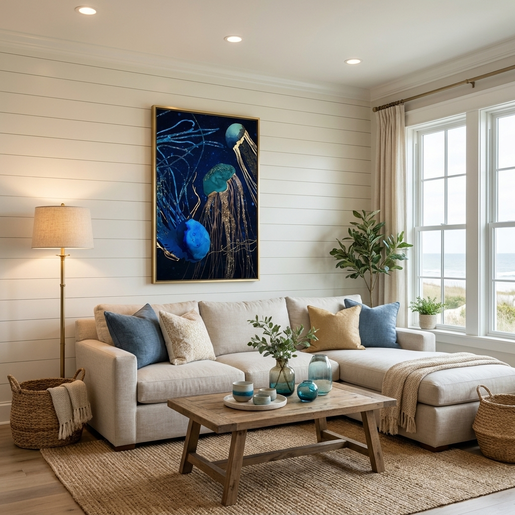 Metallic Jellyfish IV - Poster Print - No Frame