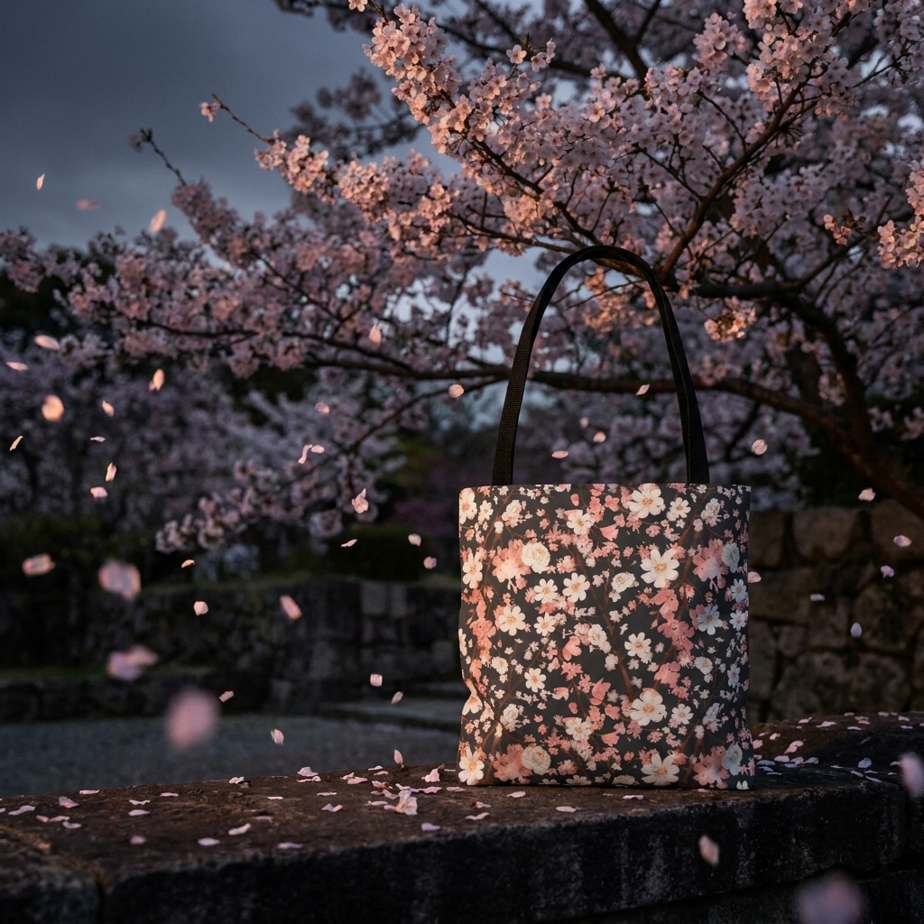 Botanical Blossoms with Charcoal - Tote Bag