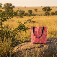 Botanical Leopard with Pink - Tote Bag