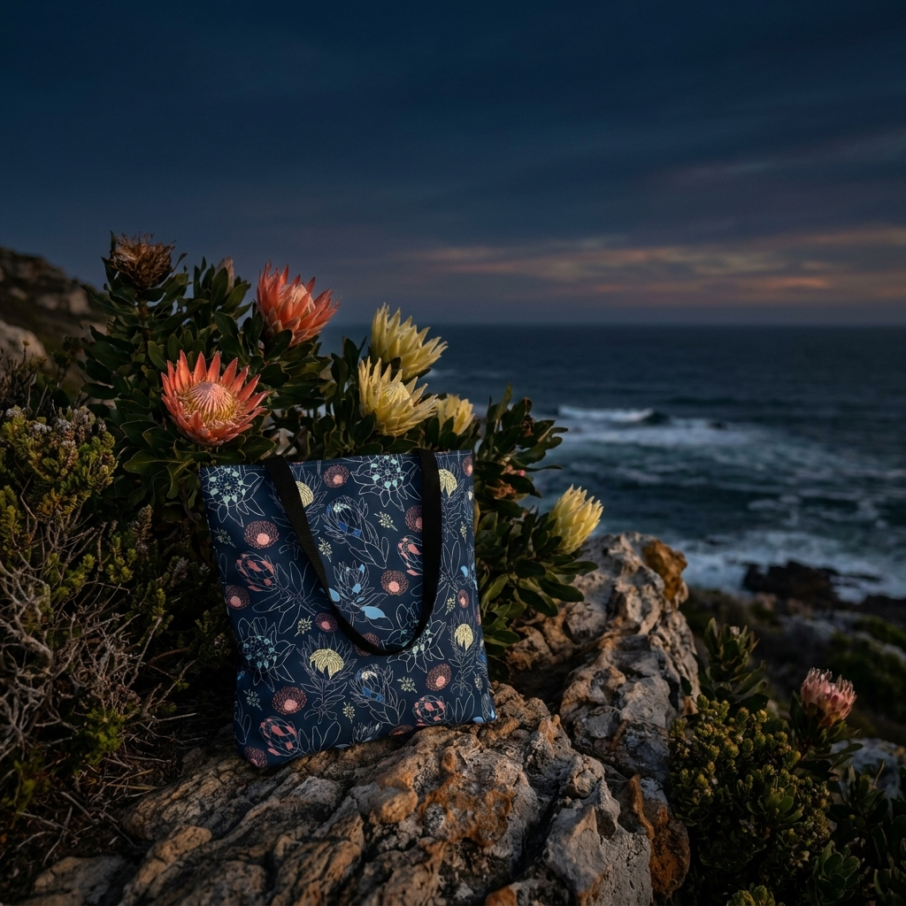Proteas with Navy and Color Pop - Tote Bag