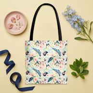 Swallows and Blossoms with Yellow - Tote Bag