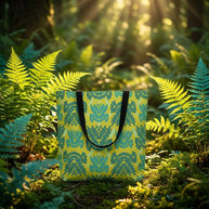 Teal Mint and Lime Botanical - Tote Bag