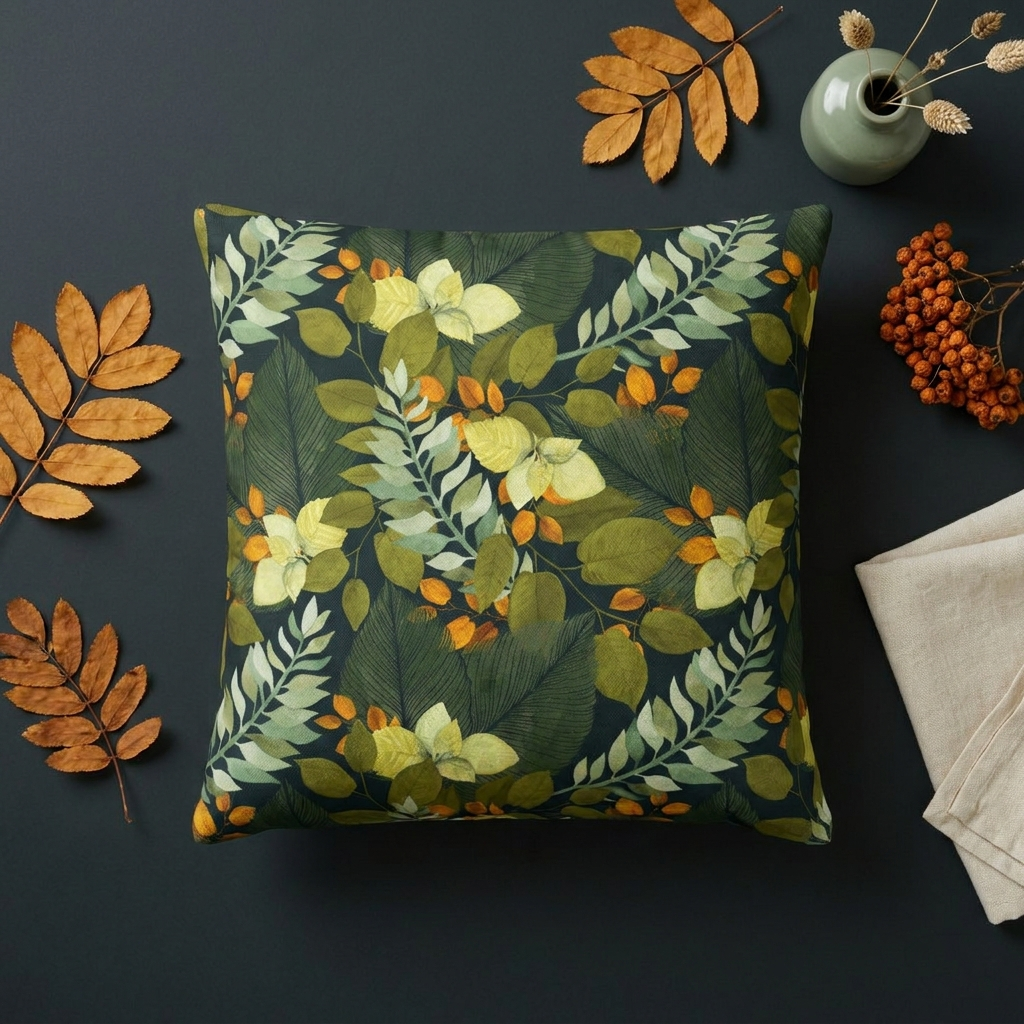 Autumn Leaves Botanical - Decorative Pillow Cover