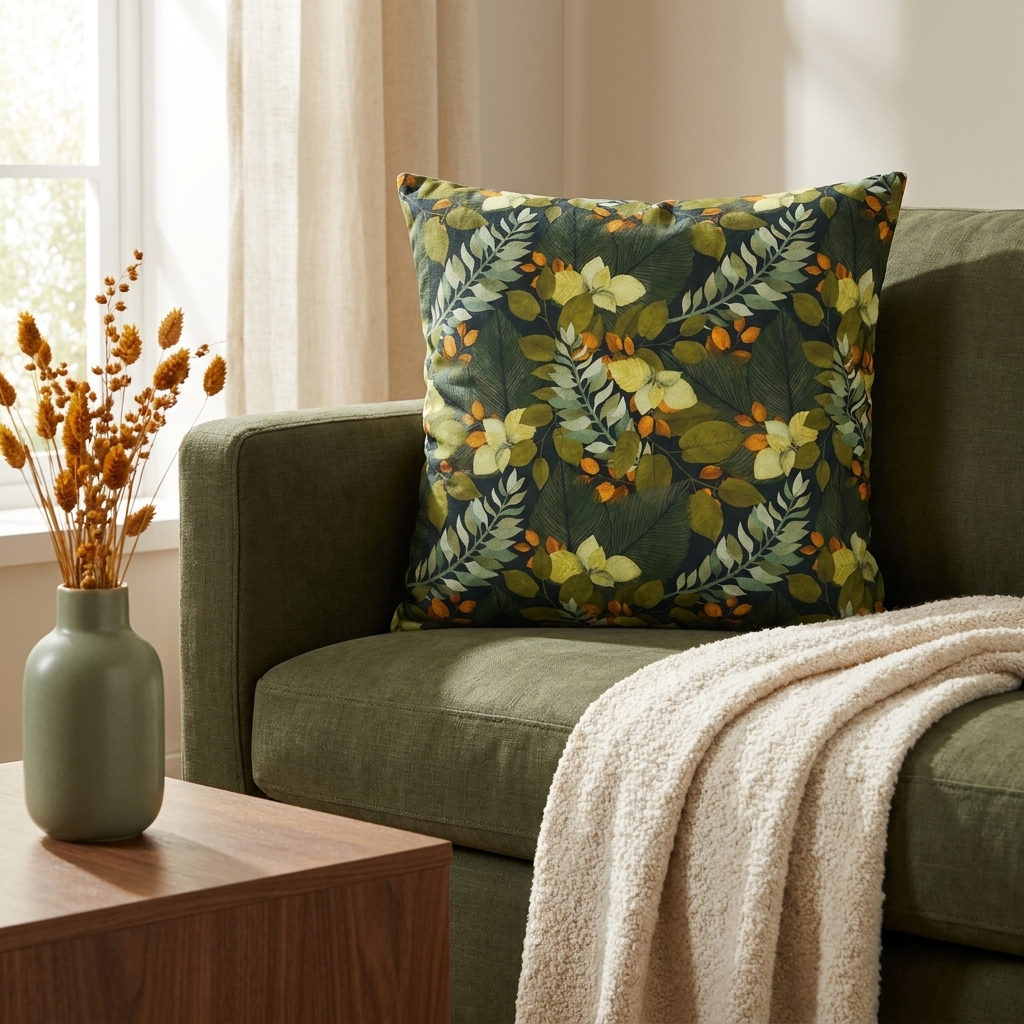 Autumn Leaves Botanical - Decorative Pillow Cover