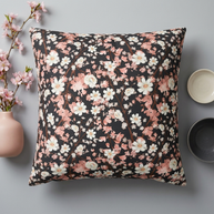 Botanical Blossoms with Charcoal - Decorative Pillow Cover