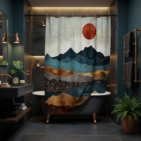 Amber Dusk - Shower Curtain